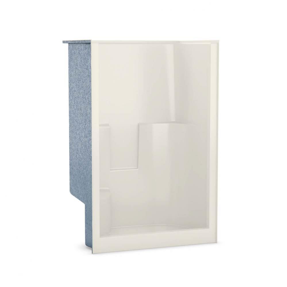 SS3648 R/L 48 in. x 36 in. x 75 in. 1-piece Shower with Left Seat, Center Drain in Biscuit