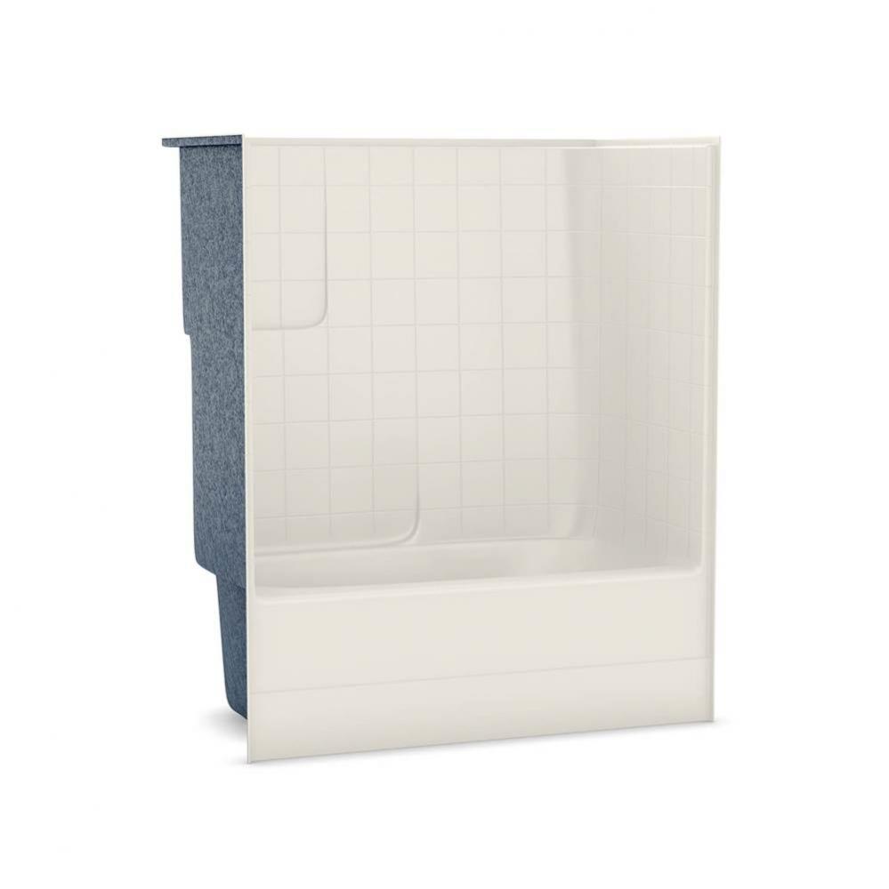 TSTEA62 60 in. x 31 in. x 72 in. 1-piece Tub Shower with Whirlpool Left Drain in Biscuit