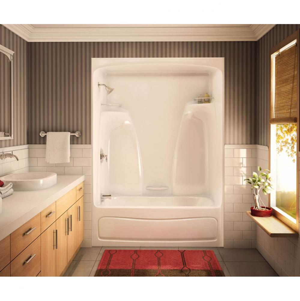 ACTSDM 60 in. x 33.25 in. x 87.375 in. 1-piece Tub Shower with Bodywrap Left Drain in White