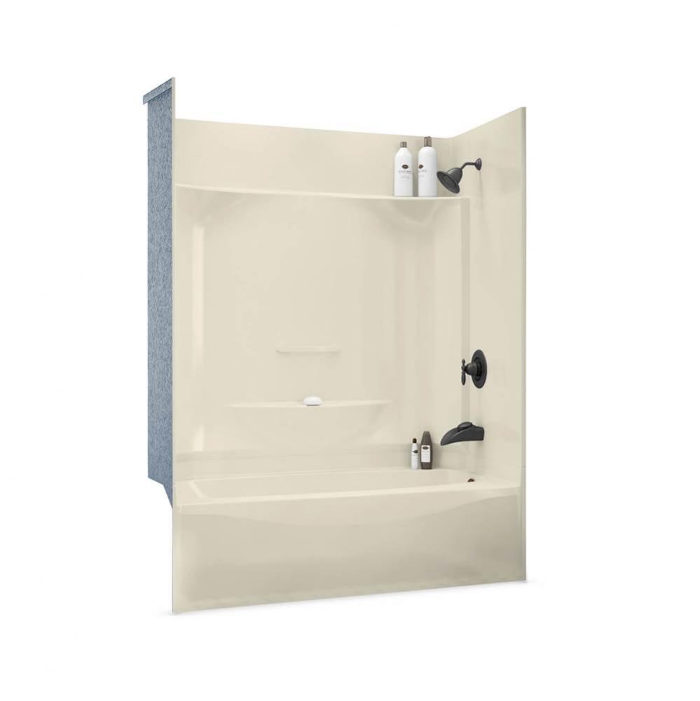 KDTS 59.875 in. x 32 in. x 79.25 in. 4-piece Tub Shower with Whirlpool Right Drain in Bone