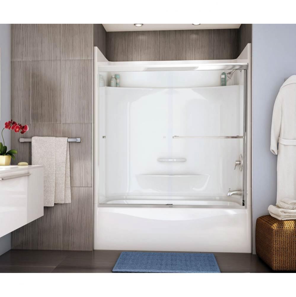 TOF-3260 AFR 59.75 in. x 33 in. Alcove Bathtub with Whirlpool System Left Drain in White