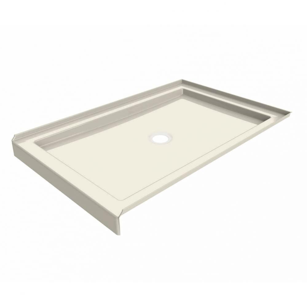 B3 Base 4834 Round Drain Alcove-Deep Installation Biscuit