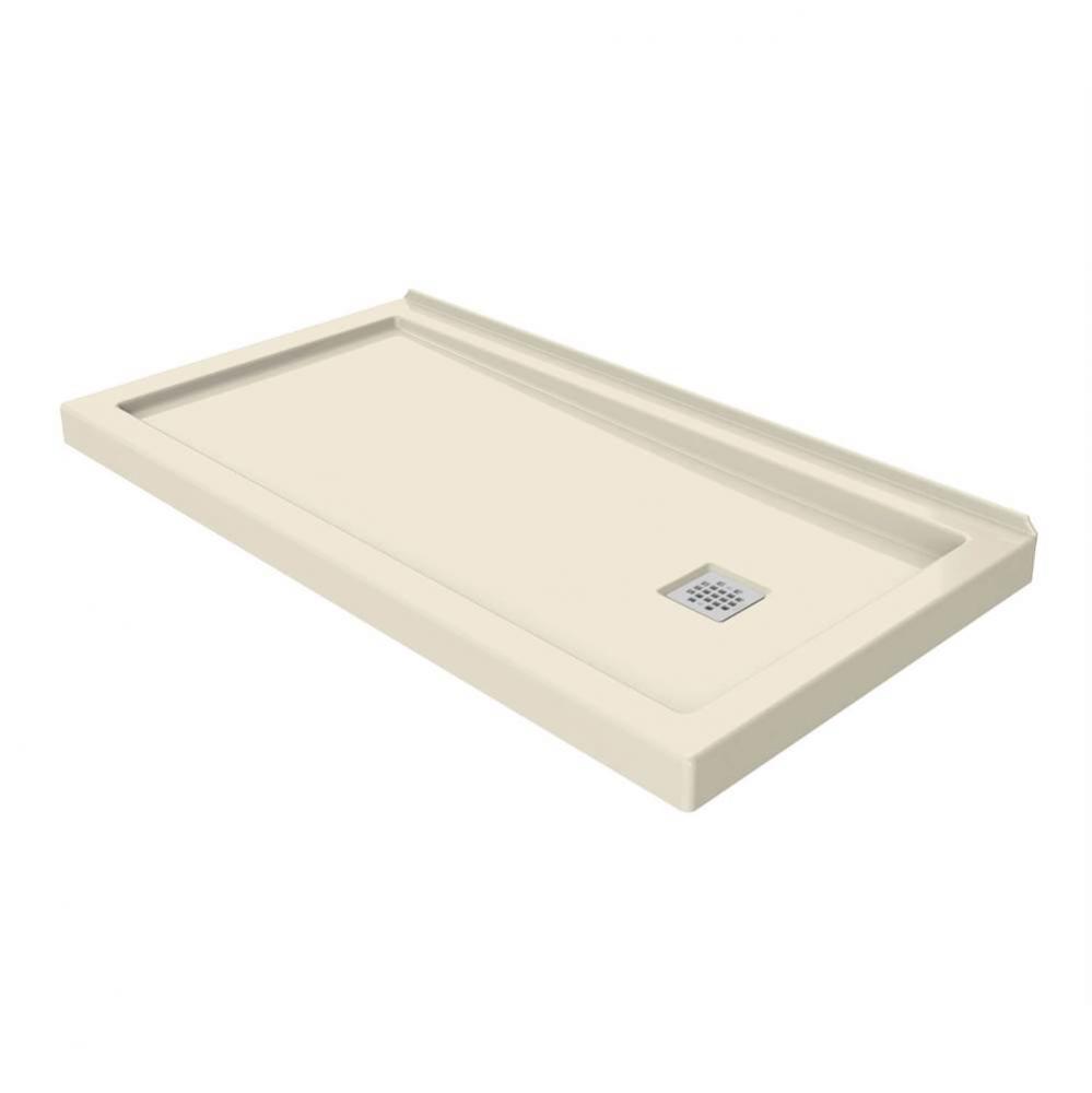 B3 Base 6030 Square Drain Wall-Mount Installation Bone / Natural