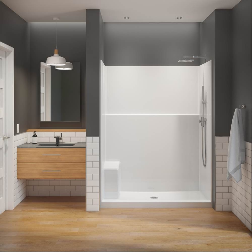 SS3260 AcrylX™ Alcove One-Piece Shower in White