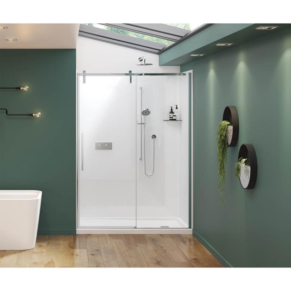 Nebula 56 1/2-58 1/2 x 78 3/4 in. 8mm Sliding Shower Door for Alcove Installation with Clear glass