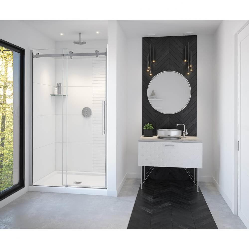 Vela 44 1/2-47 x 78 3/4 in. 8mm Sliding Shower Door for Alcove Installation with Clear glass in Ch