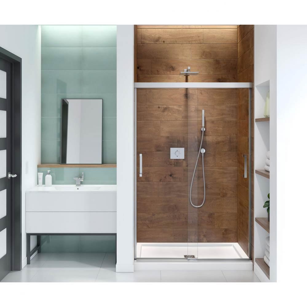 Incognito 70 44-47 x 70 1/2 in. 8mm Sliding Shower Door for Alcove Installation with Clear glass i