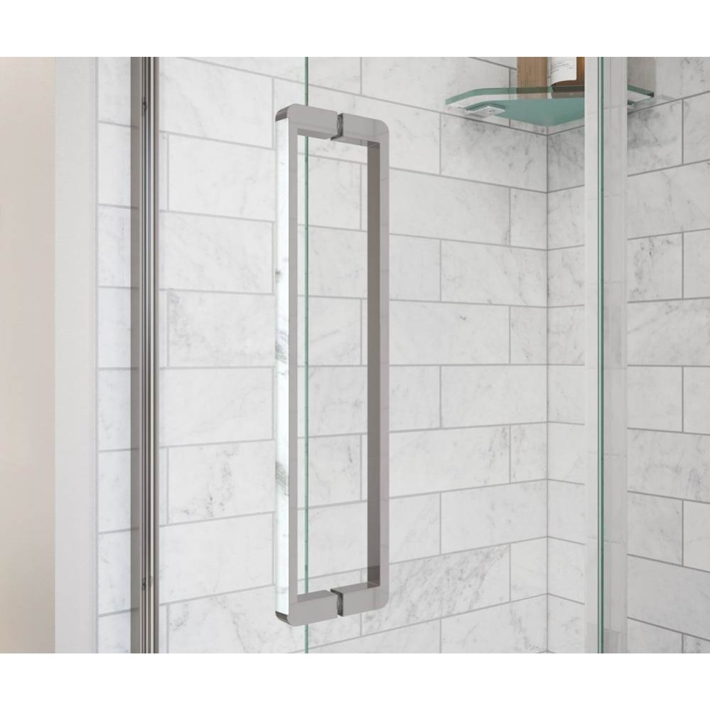 Specialty Handle for Uptown Pivot and Slider in Chrome and White Marble