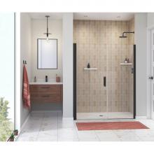 Maax 138275-900-340-101 - Manhattan 53-55 x 68 in. 6 mm Pivot Shower Door for Alcove Installation with Clear glass & Squ