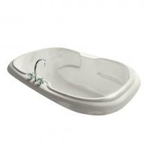 Maax 101059-000-007-000 - Calla 7242 Acrylic Drop-in Center Drain Bathtub in Biscuit