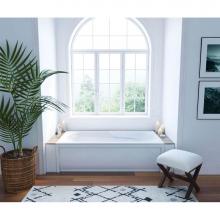 Maax 102945-004-001-100 - Baccarat 72 x 36 Acrylic Alcove End Drain Hydromax Bathtub in White