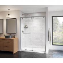 Maax 135322-900-084-000 - Uptown 56-59 x 76 in. 8 mm Bypass Shower Door for Alcove Installation with Clear glass in Chrome
