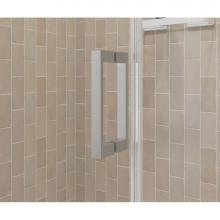 Maax 138268-900-305-101 - Manhattan 39-41 x 68 in. 6 mm Pivot Shower Door for Alcove Installation with Clear glass & Squ