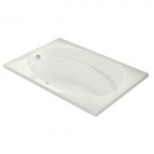 Maax 100027-000-007-000 - Temple 60 x 41 Acrylic Alcove End Drain Bathtub in Biscuit