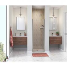 Maax 138260-900-305-100 - Manhattan 23-25 x 68 in. 6 mm Pivot Shower Door for Alcove Installation with Clear glass & Rou