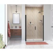 Maax 138272-900-340-100 - Manhattan 47-49 x 68 in. 6 mm Pivot Shower Door for Alcove Installation with Clear glass & Rou