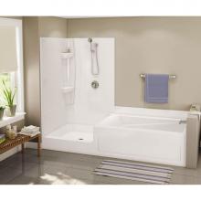 Maax 105933-000-001-002 - Exhibit TSC 102 102 x 42 Acrylic Alcove Center Drain One-Piece Tub Shower in White