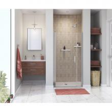 Maax 138267-900-084-100 - Manhattan 37-39 x 68 in. 6 mm Pivot Shower Door for Alcove Installation with Clear glass & Rou