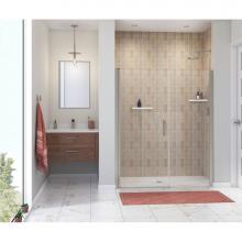 Maax 138276-900-305-101 - Manhattan 55-57 x 68 in. 6 mm Pivot Shower Door for Alcove Installation with Clear glass & Squ