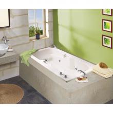 Maax 102227-103-001-100 - Lopez 7236 Acrylic Alcove End Drain Aeroeffect Bathtub in White