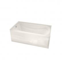 Maax 102202-003-007-001 - Tenderness 6036 Acrylic Alcove Left-Hand Drain Whirlpool Bathtub in Biscuit