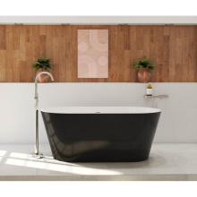 Maax 107527-000-001-100 - Calinda 60 x 30 Acrylic Freestanding Oval Center Drain Bathtub in Black