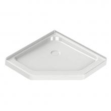 Maax 101425-000-001-000 - Neo-Angle Base 42 3 in. 42 x 42 Acrylic Corner Left or Right Shower Base with Corner Drain in Whit