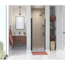 Maax 138265-900-340-100 - Manhattan 33-35 x 68 in. 6 mm Pivot Shower Door for Alcove Installation with Clear glass & Rou