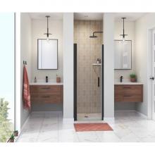 Maax 138260-900-340-100 - Manhattan 23-25 x 68 in. 6 mm Pivot Shower Door for Alcove Installation with Clear glass & Rou