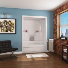 Maax 101023-000-001-005 - Aspen-3P 60 x 31 Acrylic Alcove Right-Hand Drain Three-Piece Tub Shower in White