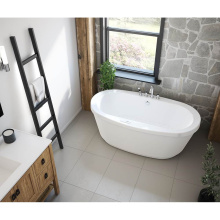Maax 105359-055-001 - Jazz F 66 x 36 Acrylic Freestanding Center Drain Aerofeel Bathtub in White with White Skirt