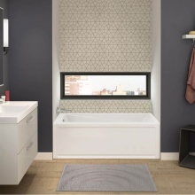 Maax 105456-091-001-001 - New Town 6032 IFS Acrylic Alcove Left-Hand Drain 10 Microjets Bathtub in White