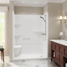 Maax 105921-000-001-181 - Camelia SH-6034 Acrylic Alcove Center Drain Two-Piece Shower in White