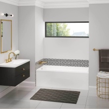 Maax 106395-000-001-102 - Bosca 6030 IFS AFR Acrylic Alcove Right-Hand Drain Bathtub in White