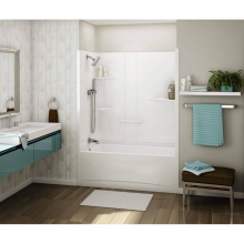 Maax 107001-103-001-002 - Allia TS-6032 Acrylic Alcove Right-Hand Drain One-Piece Aeroeffect Tub Shower in White