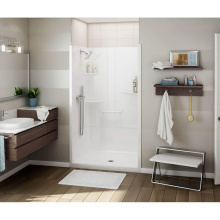 Maax 107005-000-001-002 - ALLIA SH-4834 Acrylic Alcove Center Drain One-Piece Shower in White