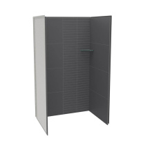 Maax 107459-306-515-000 - Utile 4832 Composite Direct-to-Stud Three-Piece Alcove Shower Wall Kit in Erosion Charcoal