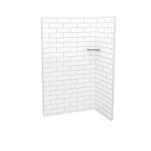 Maax 107462-301-526-000 - Utile 4836 Composite Direct-to-Stud Two-Piece Corner Shower Wall Kit in Metro Tux