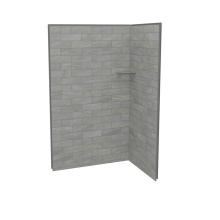 Maax 107462-312-505-000 - Utile 4836 Composite Direct-to-Stud Two-Piece Corner Shower Wall Kit in Organik Clay