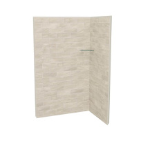 Maax 107462-312-507-000 - Utile 4836 Composite Direct-to-Stud Two-Piece Corner Shower Wall Kit in Organik Loam