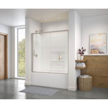 Maax 135246-900-305-000 - Connect 57-58.5 x 57 in. 6mm Sliding Tub Door for Alcove Installation with Clear glass in Brushed