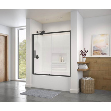 Maax 135246-900-340-000 - Connect 57-58.5 x 57 in. 6mm Sliding Tub Door for Alcove Installation with Clear glass in Matte Bl