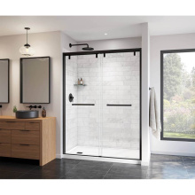 Maax 135322-900-340-000 - Uptown 56-59   x 76 in. 8 mm Bypass Shower Door for Alcove Installation with Clear glass in Matte