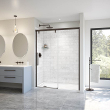 Maax 135324-900-173-000 - Uptown 56-59 x 76 in. 8 mm Sliding Shower Door for Alcove Installation with Clear glass in Dark Br
