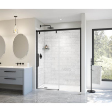 Maax 135324-900-340-000 - Uptown 56-59 x 76 in. 8 mm Sliding Shower Door for Alcove Installation with Clear glass in Matte B