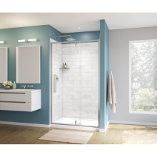 Maax 135325-900-084-000 - Uptown 45-47 x 76 in. 8 mm Pivot Shower Door for Alcove Installation with Clear glass in Chrome