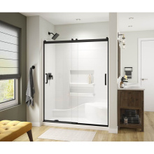 Maax 135691-900-340-000 - Revelation Square 56-59 x 70.5-73 in. 6 mm Bypass Shower Door for Alcove Installation with Clear g