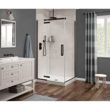 Maax 136330-900-173-000 - Link Rectangular 42 x 34 x 75 in. 8mm Pivot Shower Door for Corner Installation with Clear glass i