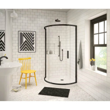 Maax 137446-900-340-000 - Radia Round 36 x 36 x 71.5 in. 6 mm Sliding Shower Door for Corner Installation with Clear glass i