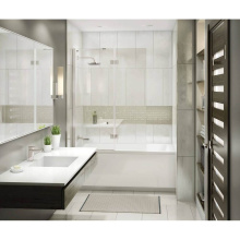 Maax 137502-900-305-000 - Edge Duo 42 x 58 in. 8 mm Pivot Tub Screen for Alcove Installation with Clear glass in Brushed Nic